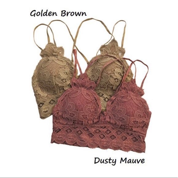 Anemone Other - FINAL MARK-DOWN BRALETTE IN GOLDEN BROWN XL